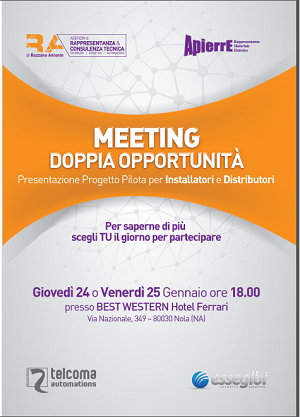 MEETING DOPPIA OPPORTUNITA' per Installatori e Distributori della Campania